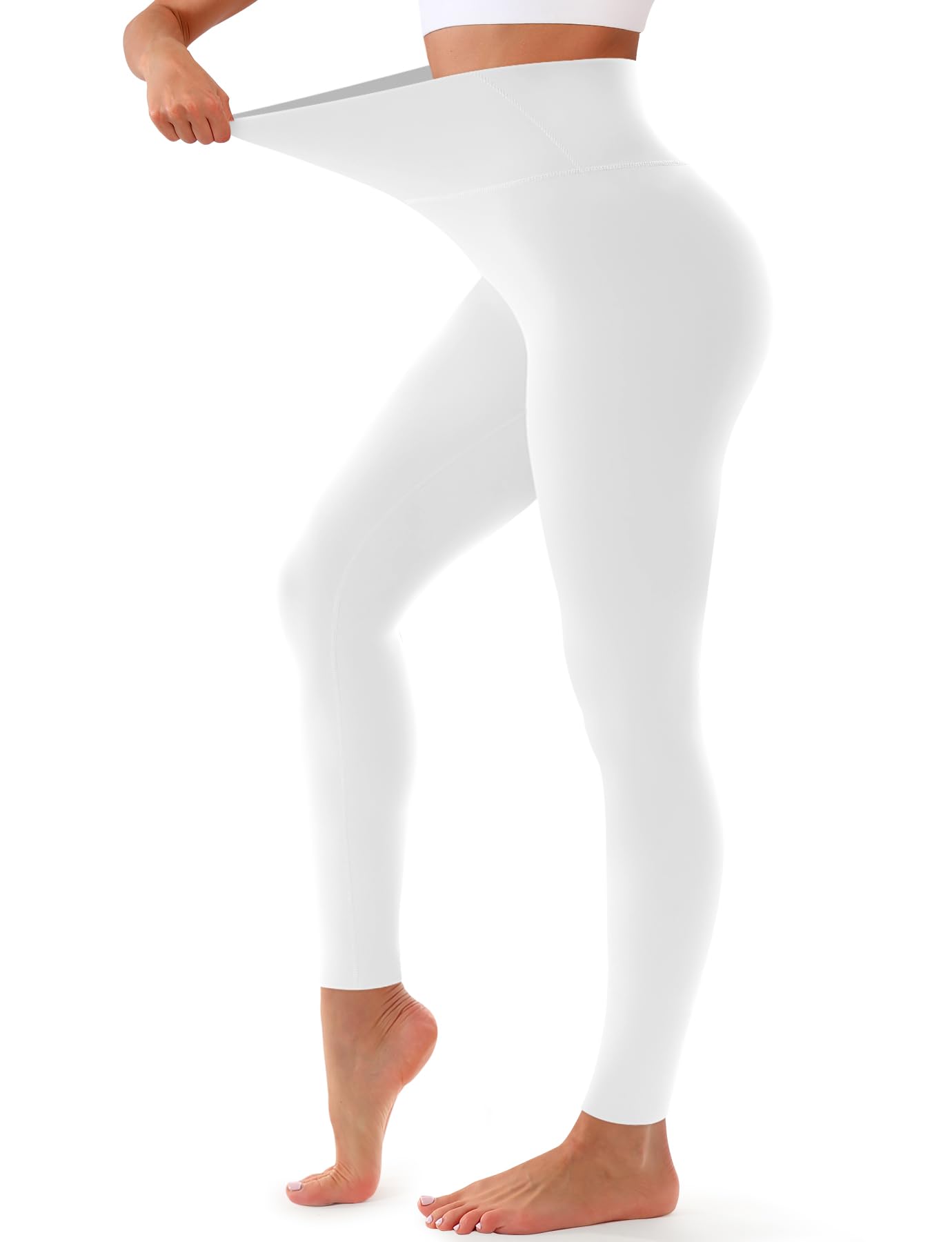 Bluemaple High Waisted Leggings for Women - Tummy Control Pants Non See Through Workout Soft Yoga Pants for Running Plus Size