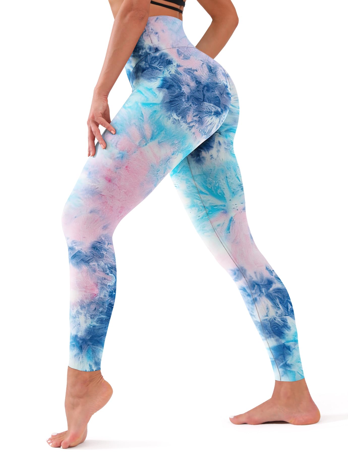 Bluemaple High Waisted Leggings for Women - Tummy Control Pants Non See Through Workout Soft Yoga Pants for Running Plus Size