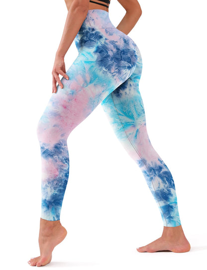 Bluemaple High Waisted Leggings for Women - Tummy Control Pants Non See Through Workout Soft Yoga Pants for Running Plus Size