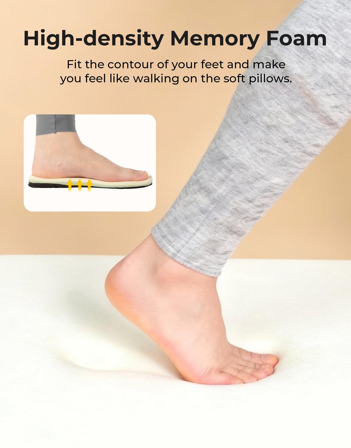 HomeTop Women's Fuzzy Curly Fur Memory Foam Loafer Slippers with Polar Fleece Lining